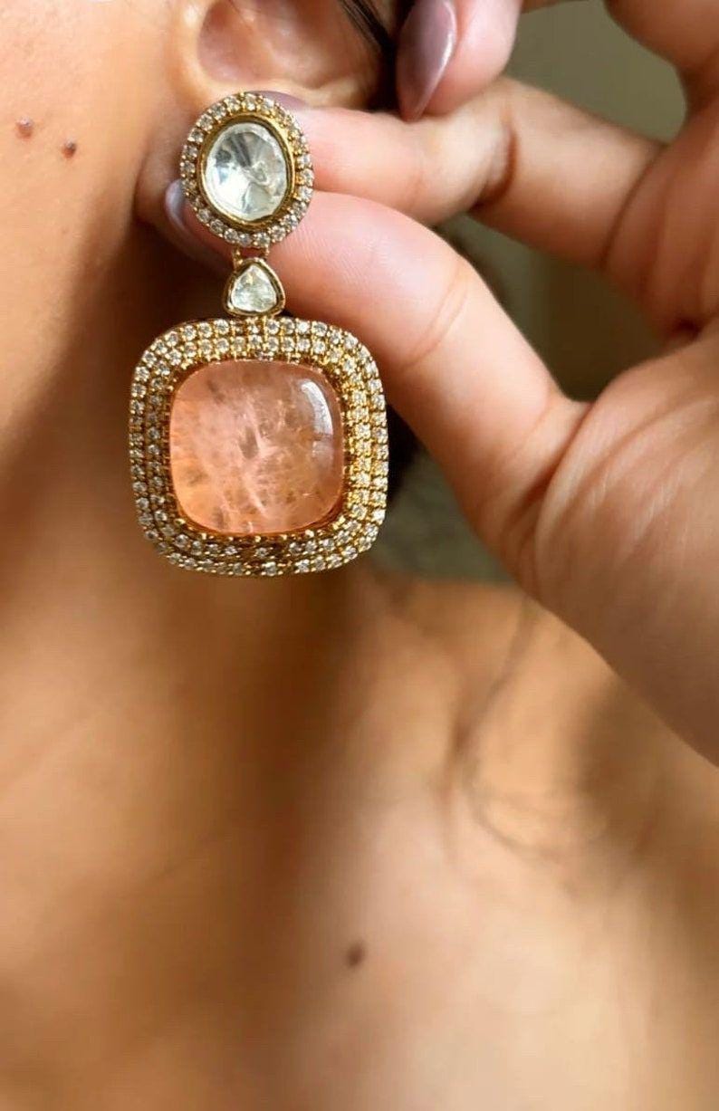 Red Victorian Gold Sabyasachi inspired uncut polki Kundan choker Necklace,Indian Bridal Jewelry,Bollywood Sabyasachi Necklace