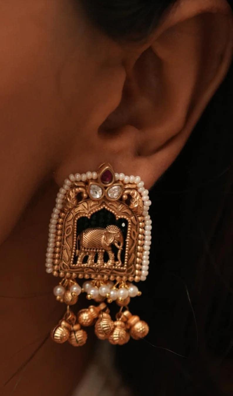 Indian Necklace Set/ Indian Choker Necklace/ Pearl Necklace /Guttapusalu necklace /statment jewellery South Indian jewelry