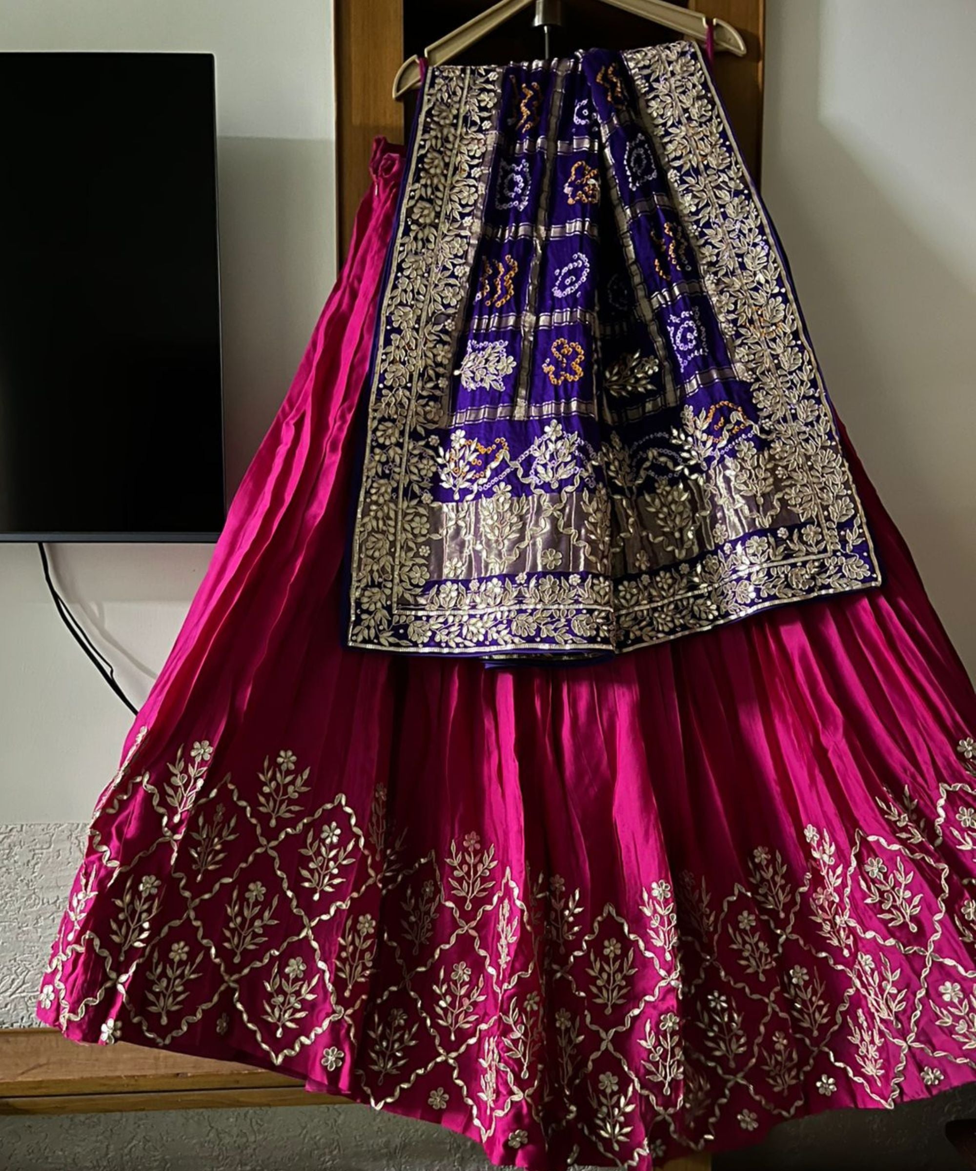 Ghatchola Bandhej Silk Lehenga Set