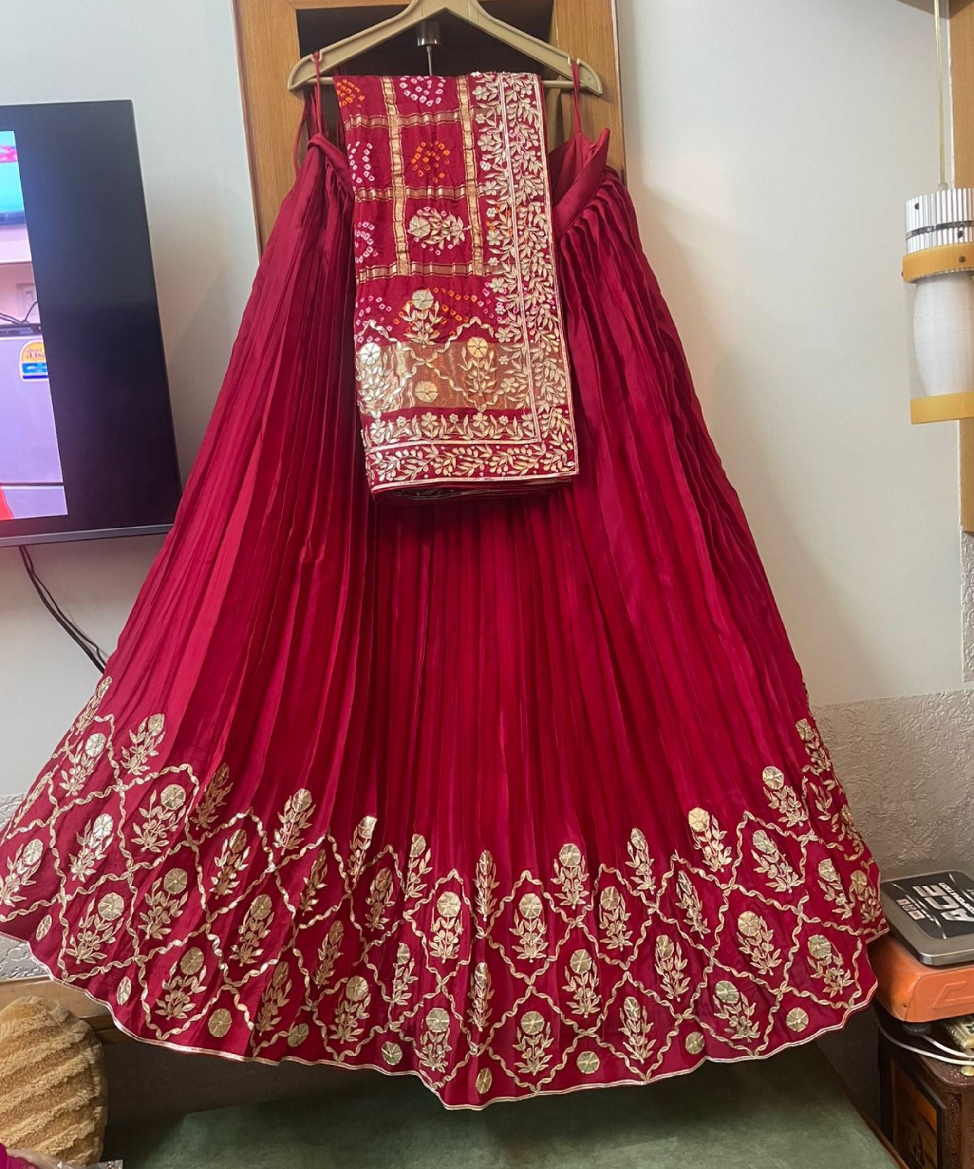 Ghatchola Bandhej Silk Lehenga Set