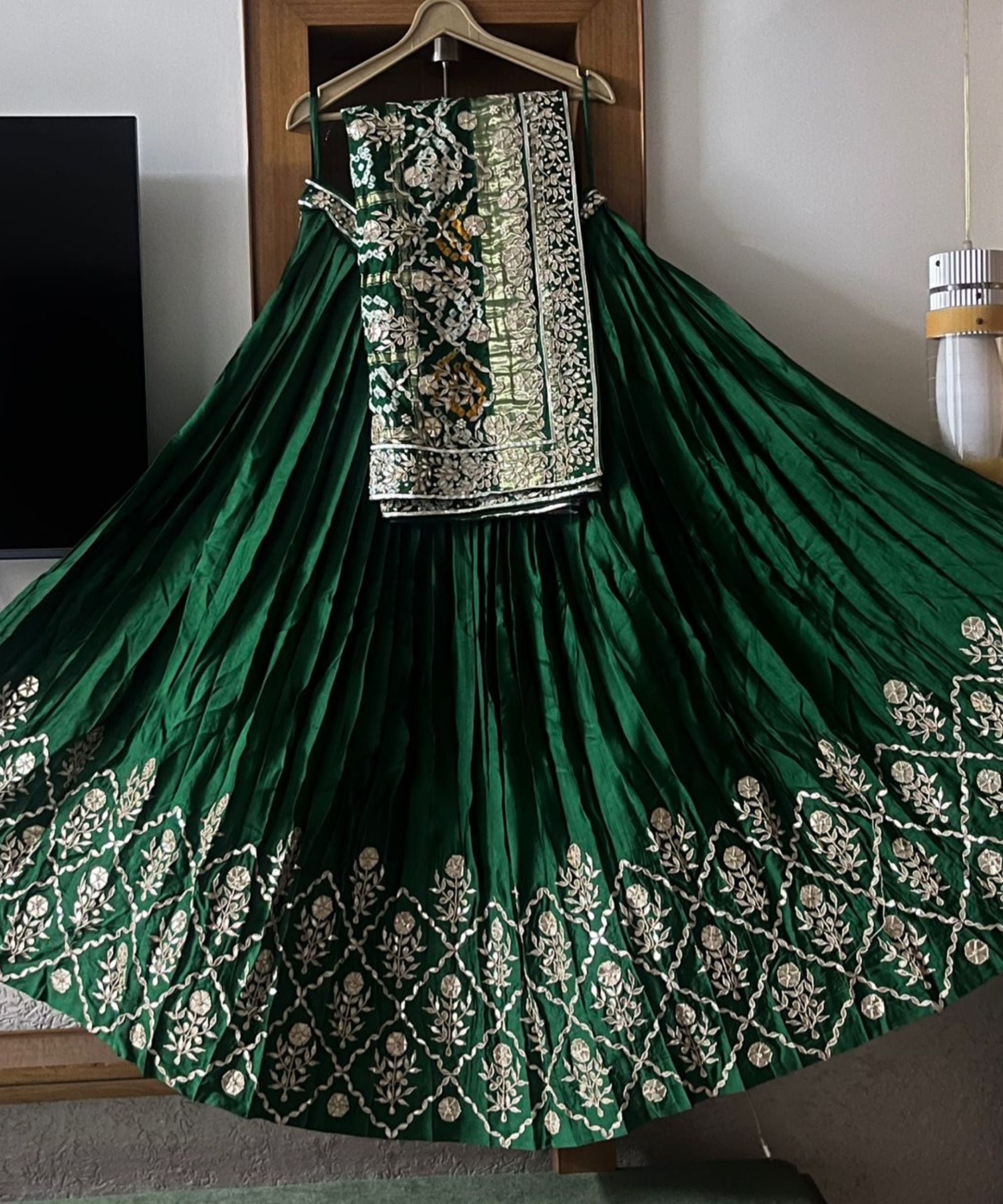 Ghatchola Bandhej Silk Lehenga Set