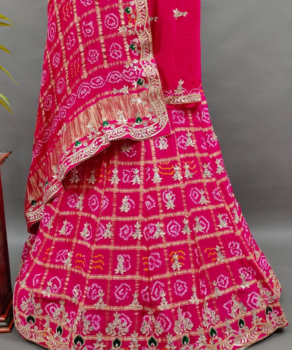 Gharchola Pure Gajji Silk Lehenga