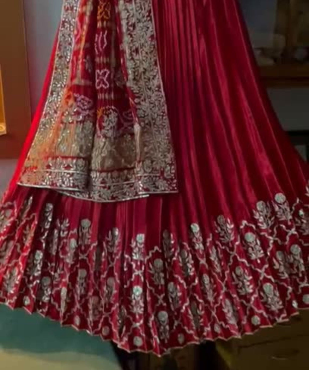 Ghatchola Bandhej Silk Lehenga Set