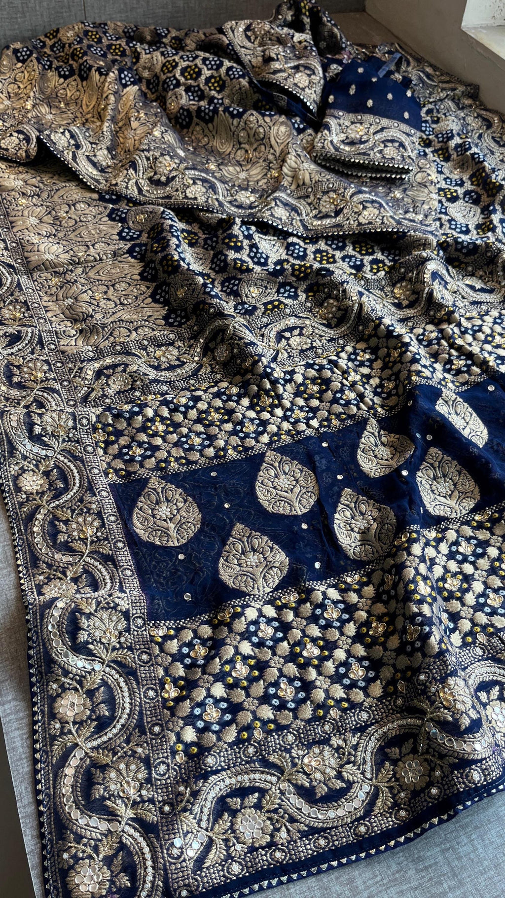 Designer saree, bridal saree, pure khaddi georgette, Banarasi weave, Indian Saree, wedding saree, festive saree, traditional saree
