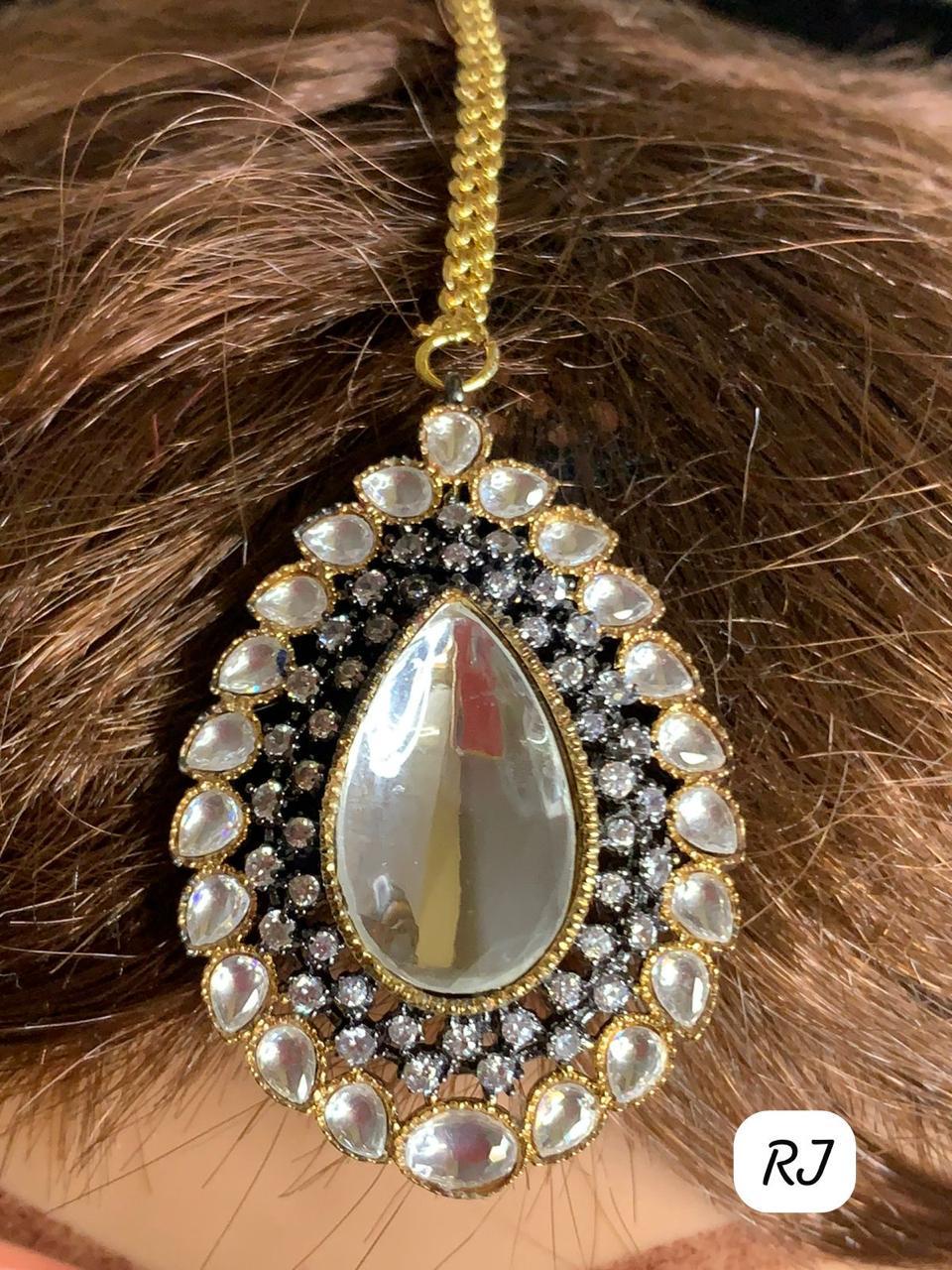 Celebrity inspired Victorian polki necklace set / Victorian jewelry/ Katrina necklace