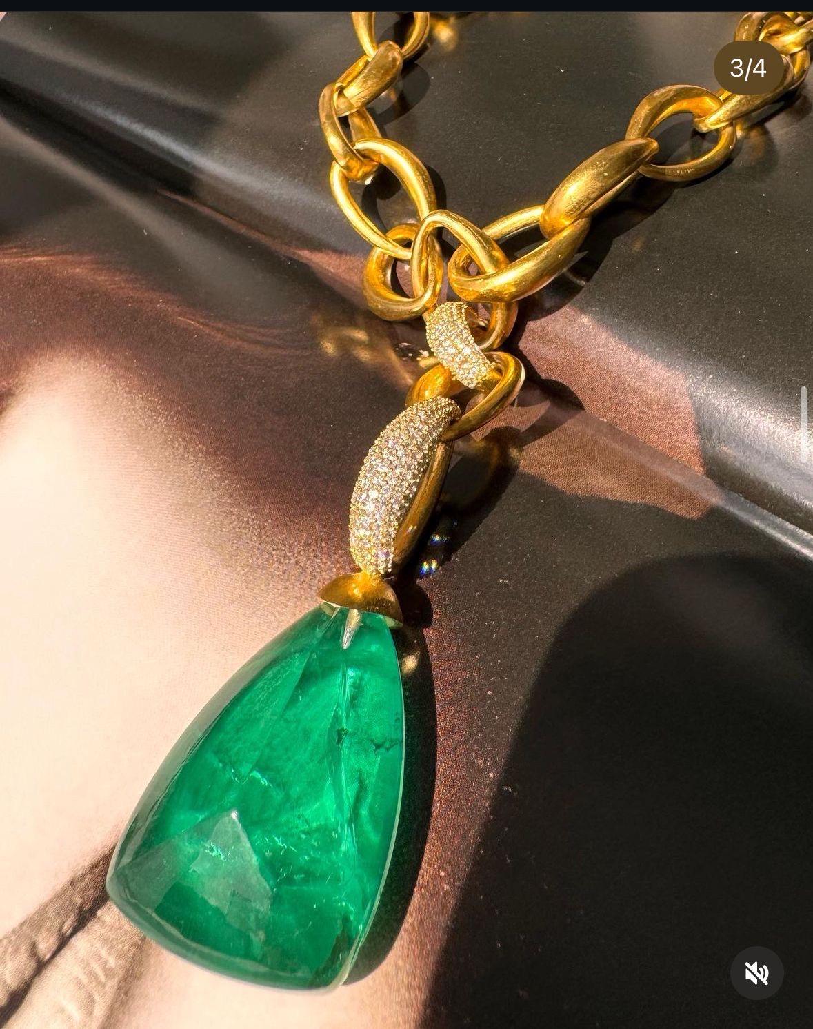 Gold Link and Doublet necklace/Bollywood jewelry/International jewelry/Fusion jewelry/Statement necklace/Partywear necklace/Pendant necklace