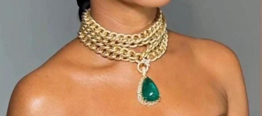 Premium Cubic Zirconia american diamond necklace set with earrings/emerald jewelry set/doublet set/wedding set/bridal set/statement necklace