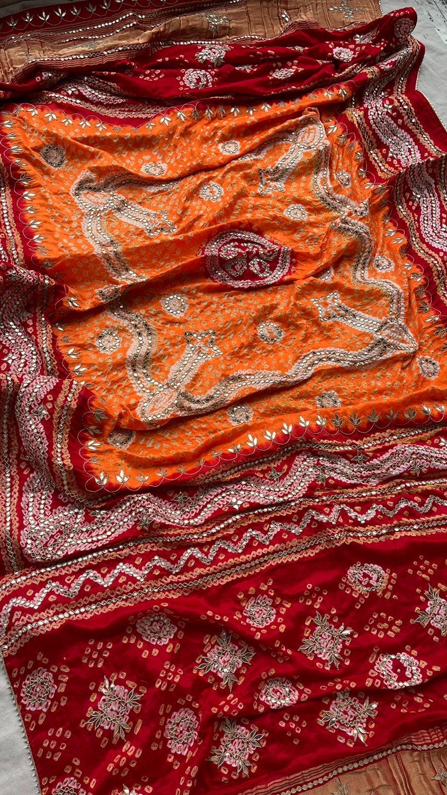 Designer dupatta, bridal dupatta, 100% pure original Gajji Silk, Indian wedding, Punjabi wedding, festive, traditional, Punjabi Dupatta