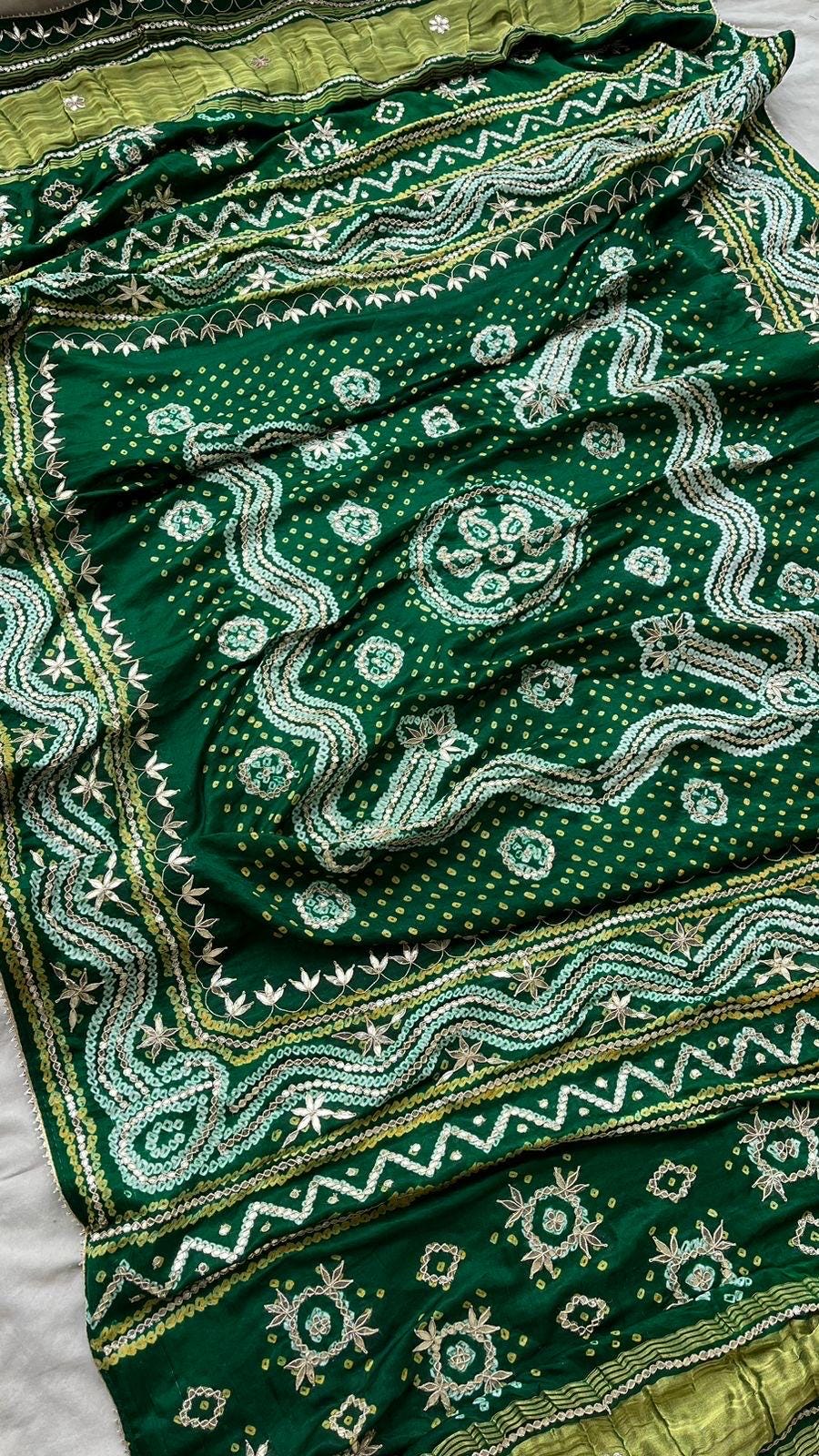 Designer dupatta, bridal dupatta, 100% pure original Gajji Silk, Indian wedding, Punjabi wedding, festive, traditional, Punjabi Dupatta