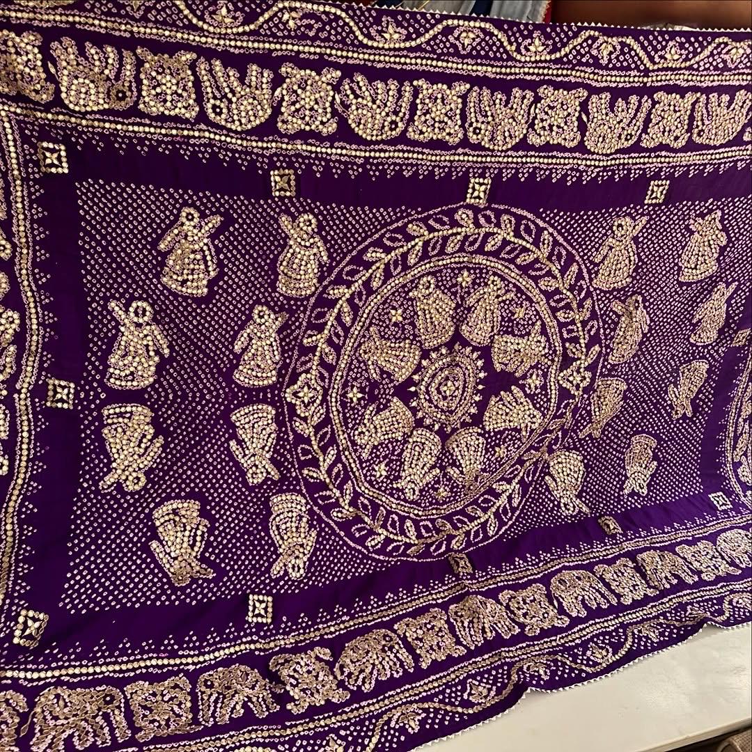 Designer dupatta, bridal dupatta, 100% pure original Gajji Silk, Indian wedding, Punjabi wedding, festive, traditional, Punjabi Dupatta