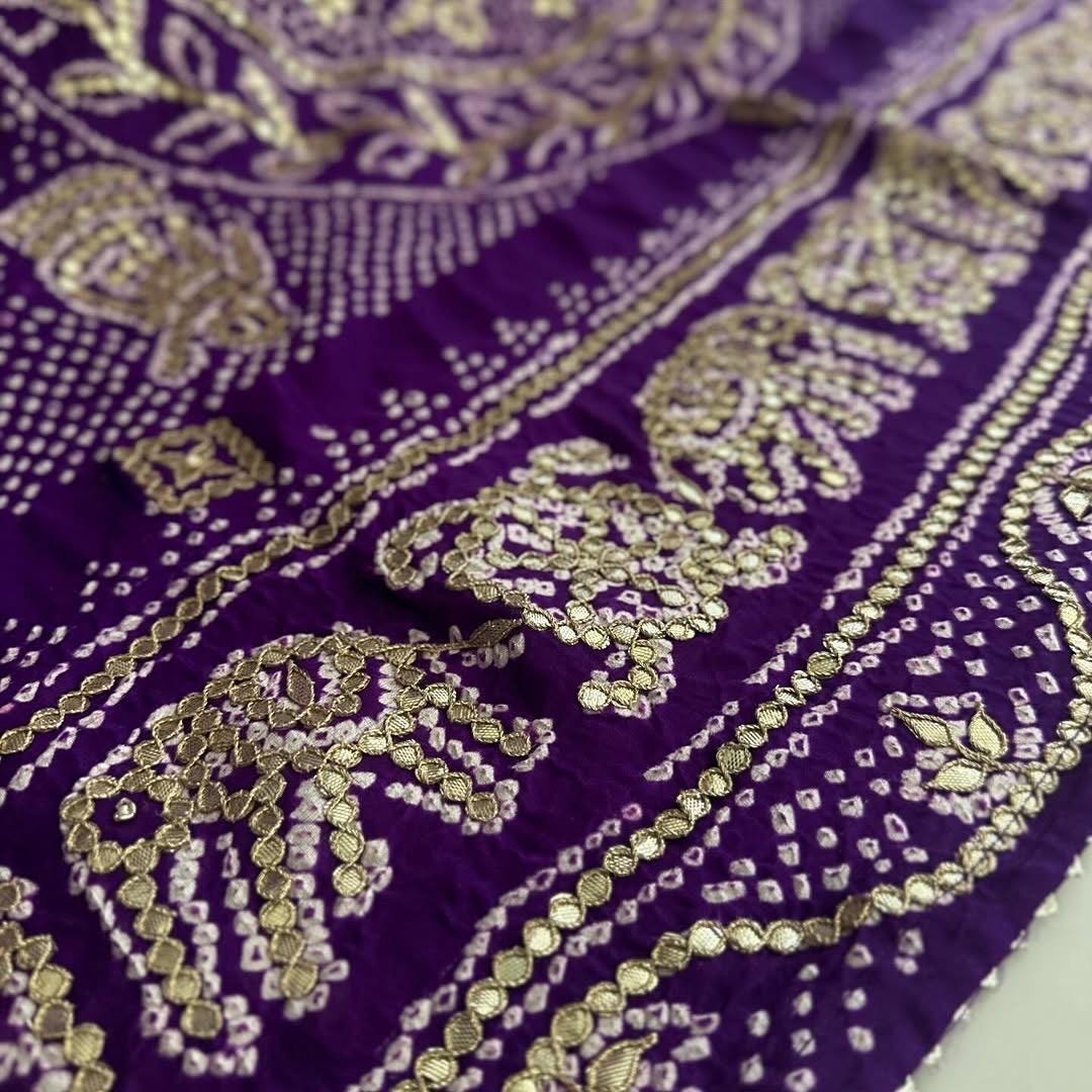 Designer dupatta, bridal dupatta, 100% pure original Gajji Silk, Indian wedding, Punjabi wedding, festive, traditional, Punjabi Dupatta