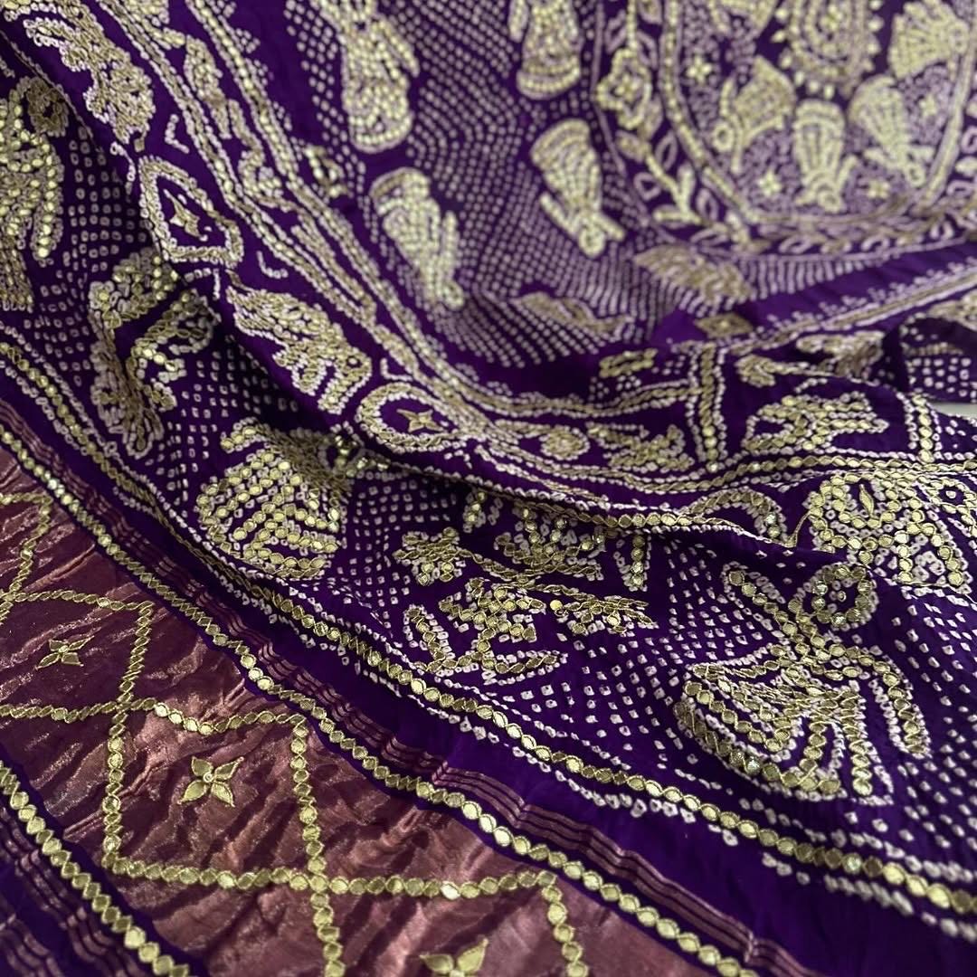 Designer dupatta, bridal dupatta, 100% pure original Gajji Silk, Indian wedding, Punjabi wedding, festive, traditional, Punjabi Dupatta