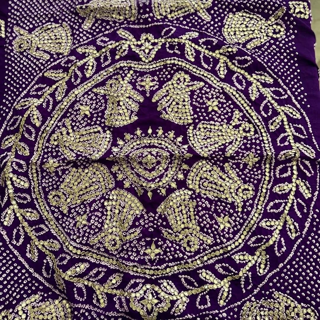 Designer dupatta, bridal dupatta, 100% pure original Gajji Silk, Indian wedding, Punjabi wedding, festive, traditional, Punjabi Dupatta