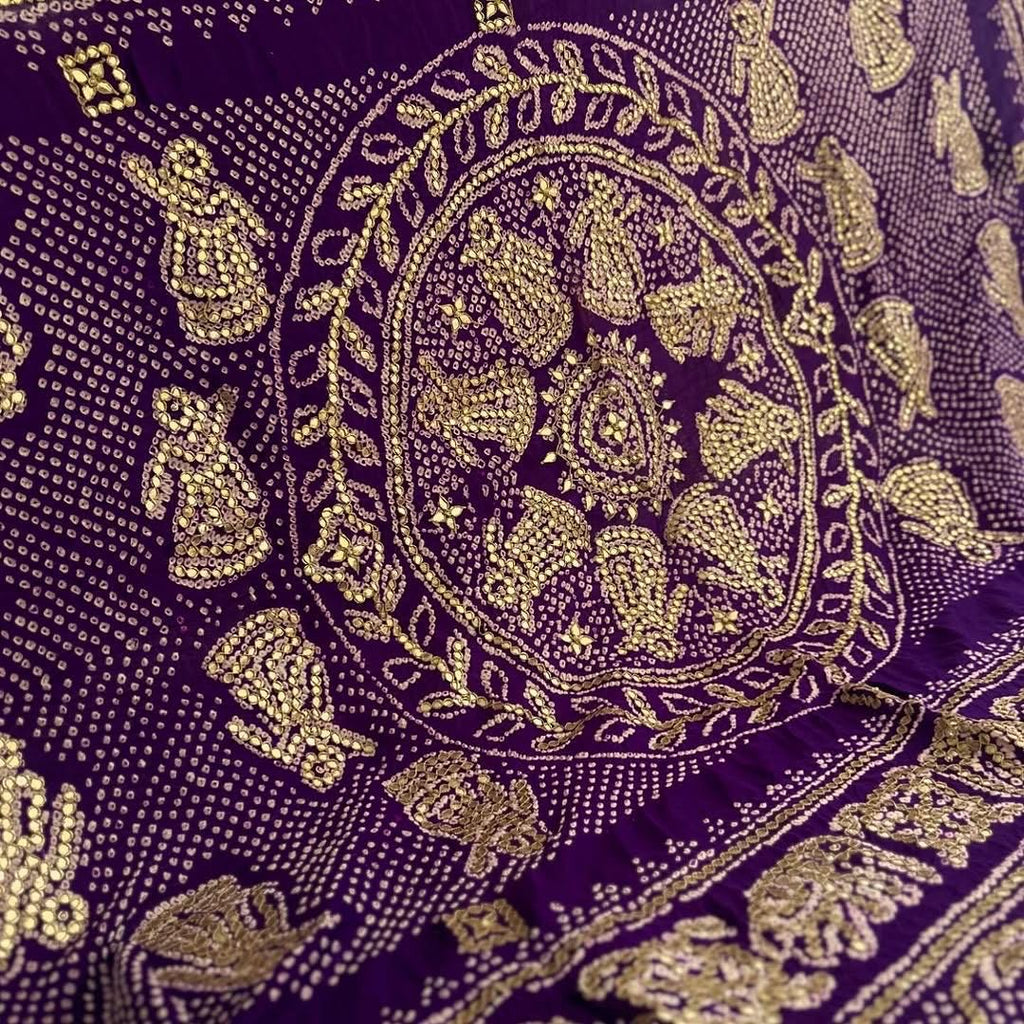 Designer dupatta, bridal dupatta, 100% pure original Gajji Silk, Indian wedding, Punjabi wedding, festive, traditional, Punjabi Dupatta