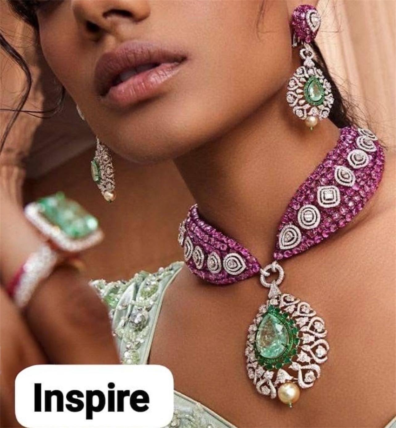 Kundan Necklace Sabyasachi Victorian Polki Diamond Necklace Heavy India Bridal Choker Blue Stone Indian Polki Necklace Pakistani Choker