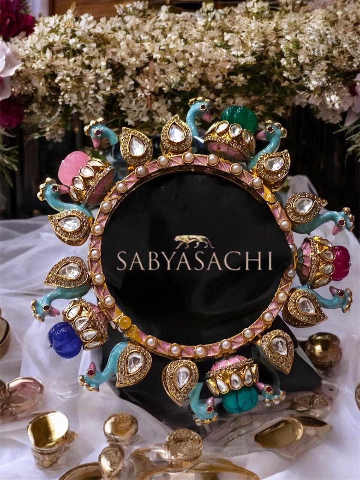 Sabyasachi bangle/Rajwadi Kada/Moissanite Polki Openable Kada/Indian Wedding jewelry/Kundan bridal bangle/Gold plated Kada/Statement bangle