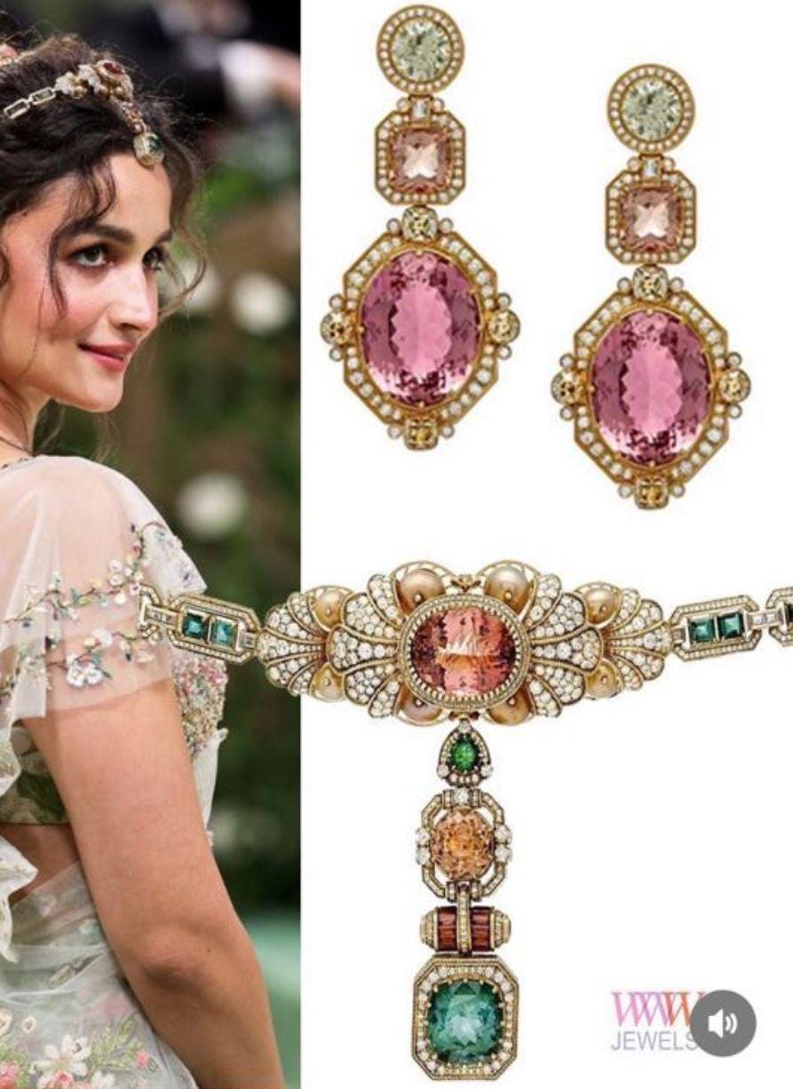 Sabyasachi Inspired Moissanite Kundan Polki with Navratan carving stones fusion necklace/Celebrity bridal Wedding Set/Statement necklace