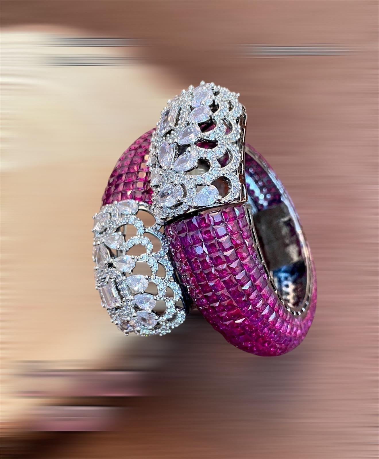 Designer bracelet and cuff/AD Openable bracelet/Indian Wedding jewelry/diamond bridal bangle/Premium quality Statement diamond bracelet cuff