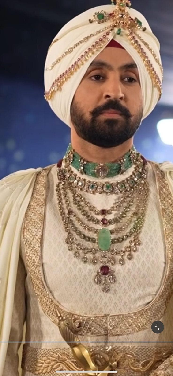 Diljit Dosanjh Met Gala inspired Emerald Doublet short and Long Moissanite Necklace/sabyasachi statement bridal wedding Indian Pakistani set