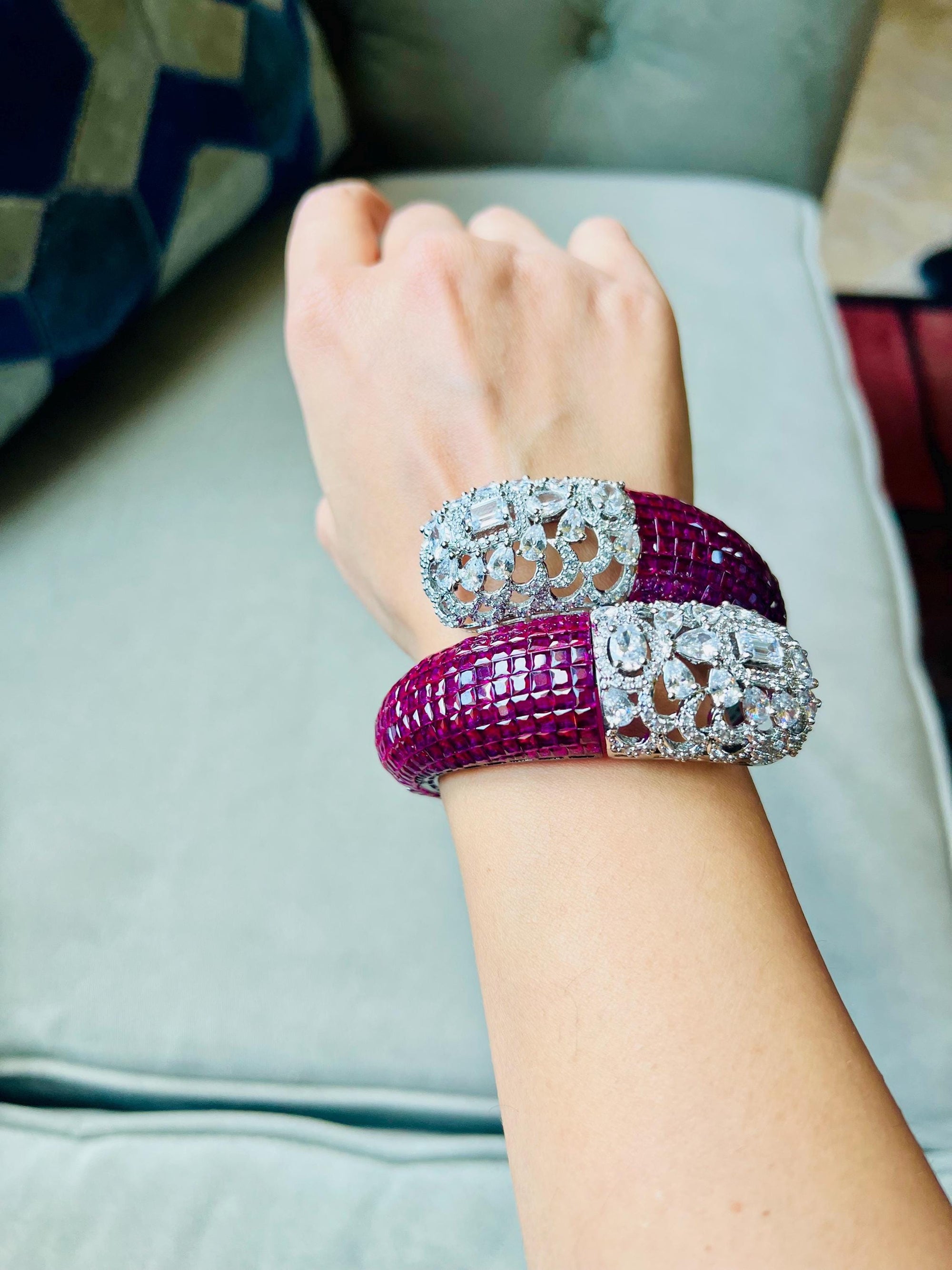 Designer bracelet and cuff/AD Openable bracelet/Indian Wedding jewelry/diamond bridal bangle/Premium quality Statement diamond bracelet cuff