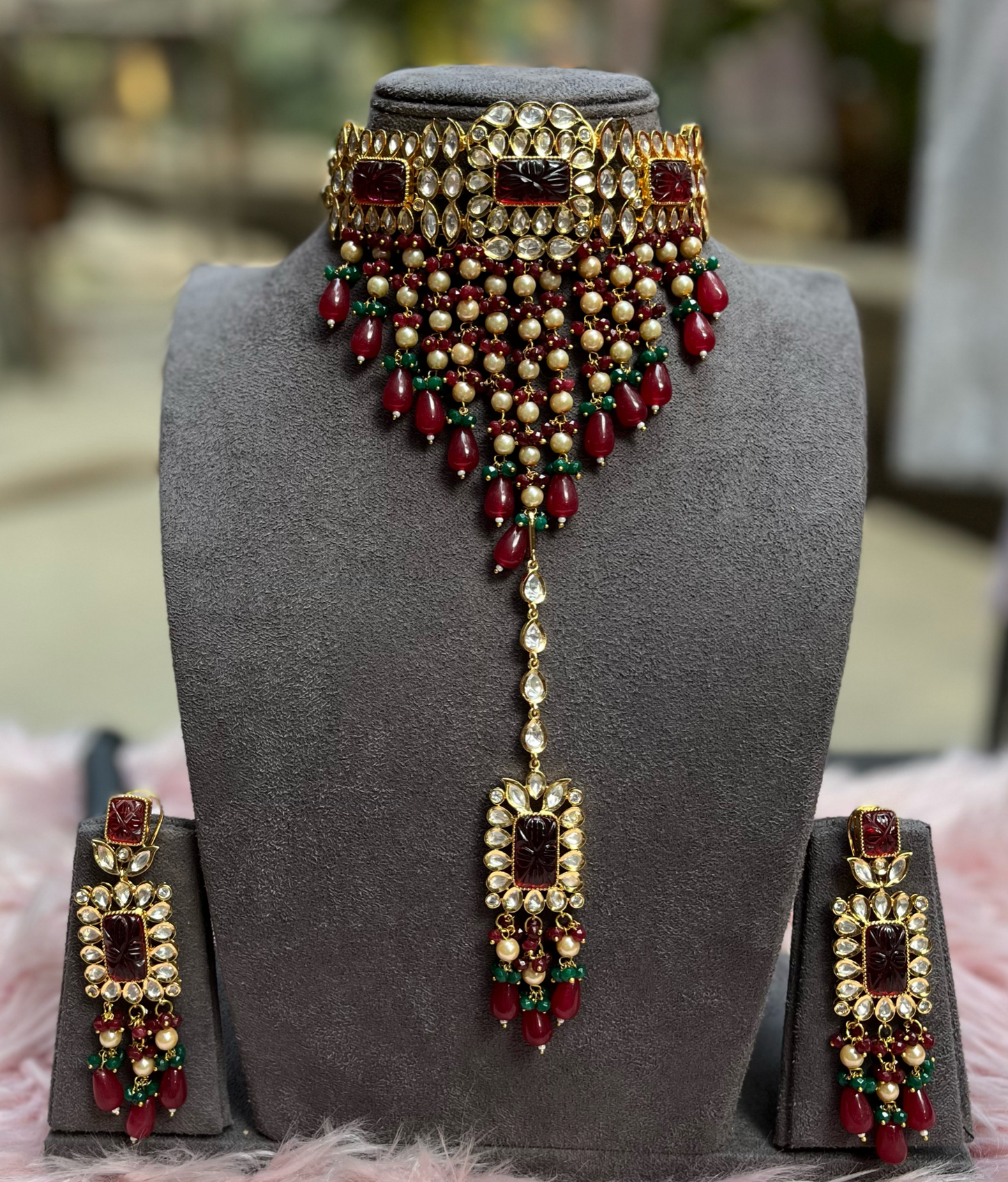 Simar Tayni Polki Kundan Necklace Set