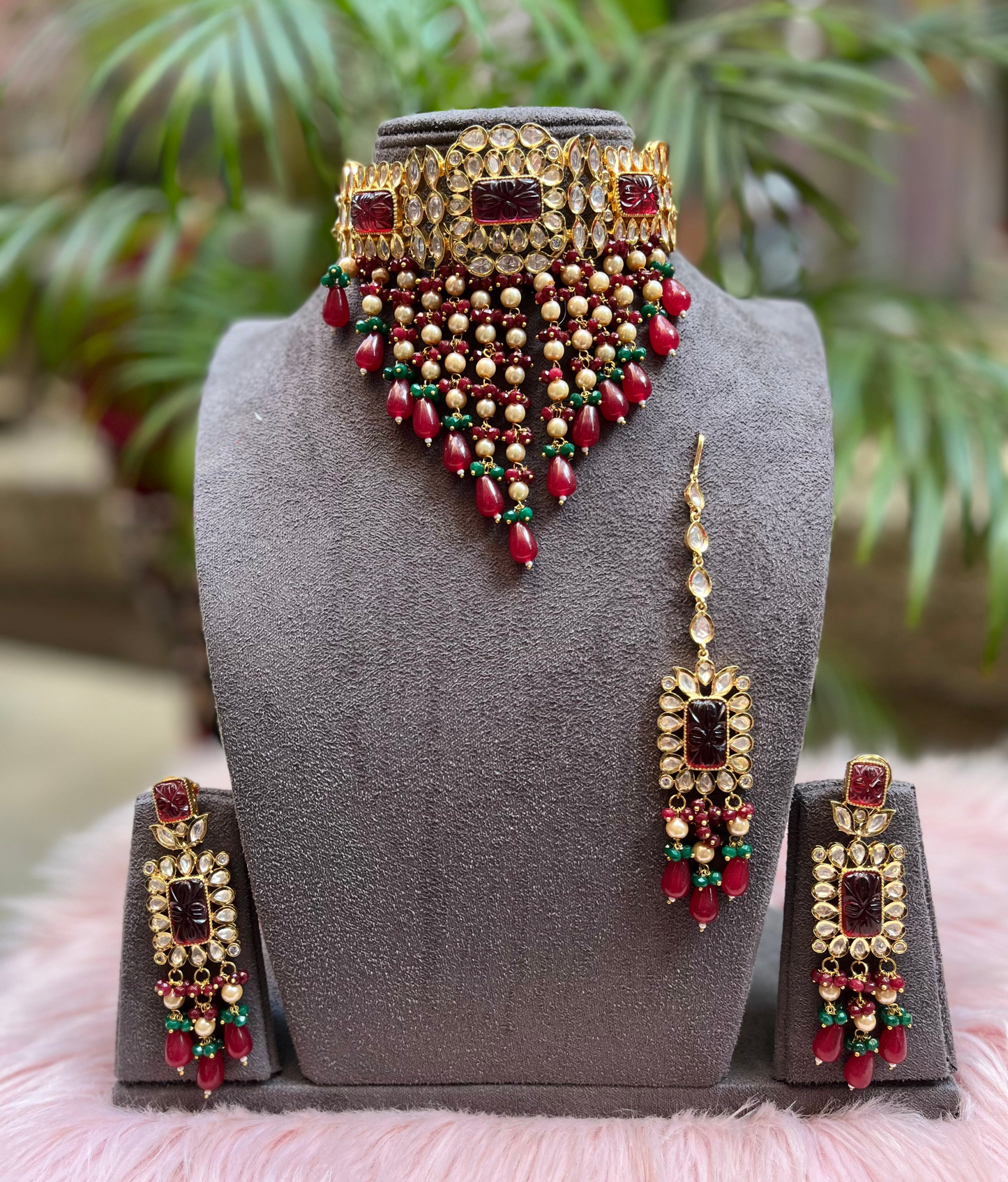 Simar Tayni Polki Kundan Necklace Set