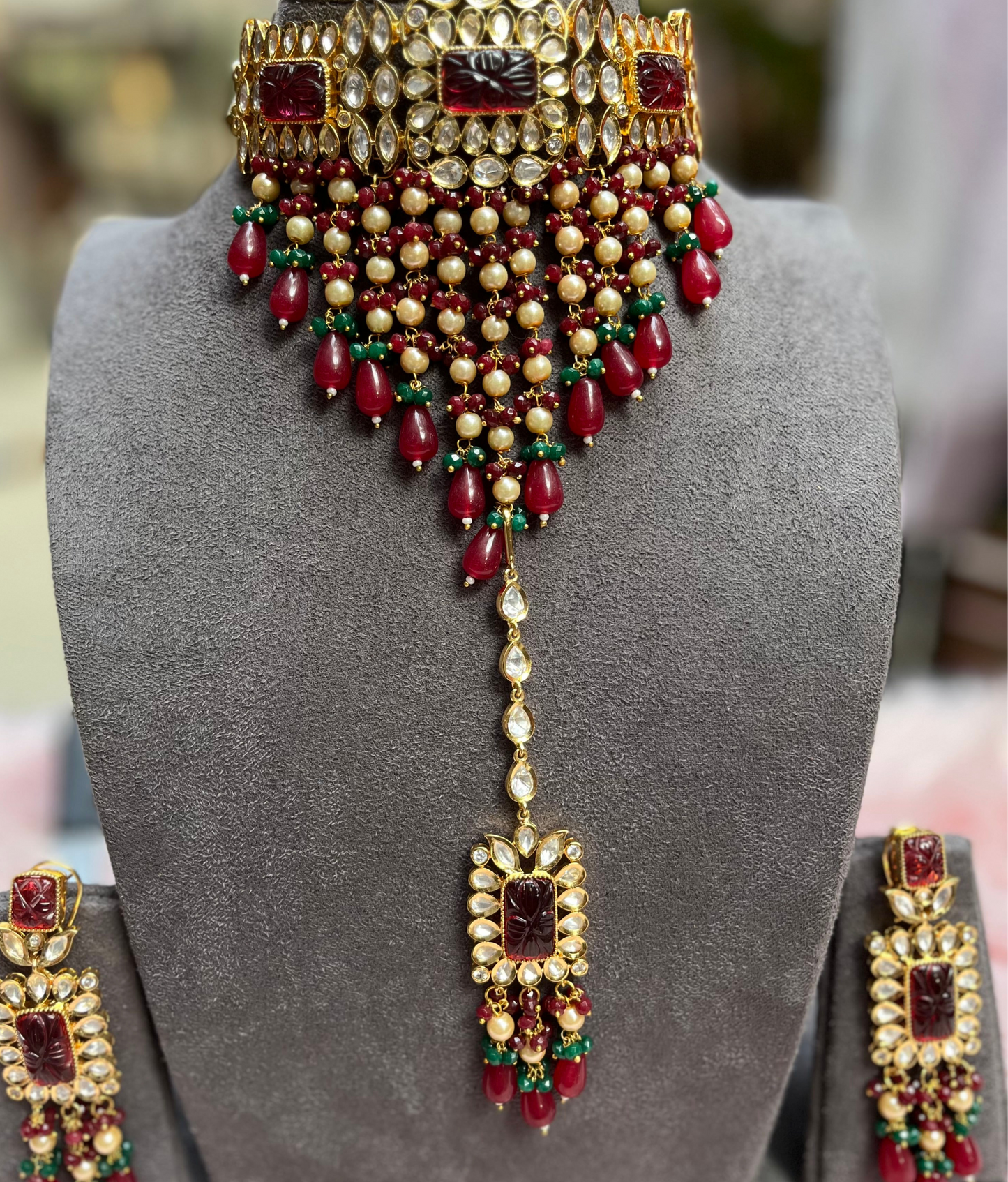 Simar Tayni Polki Kundan Necklace Set