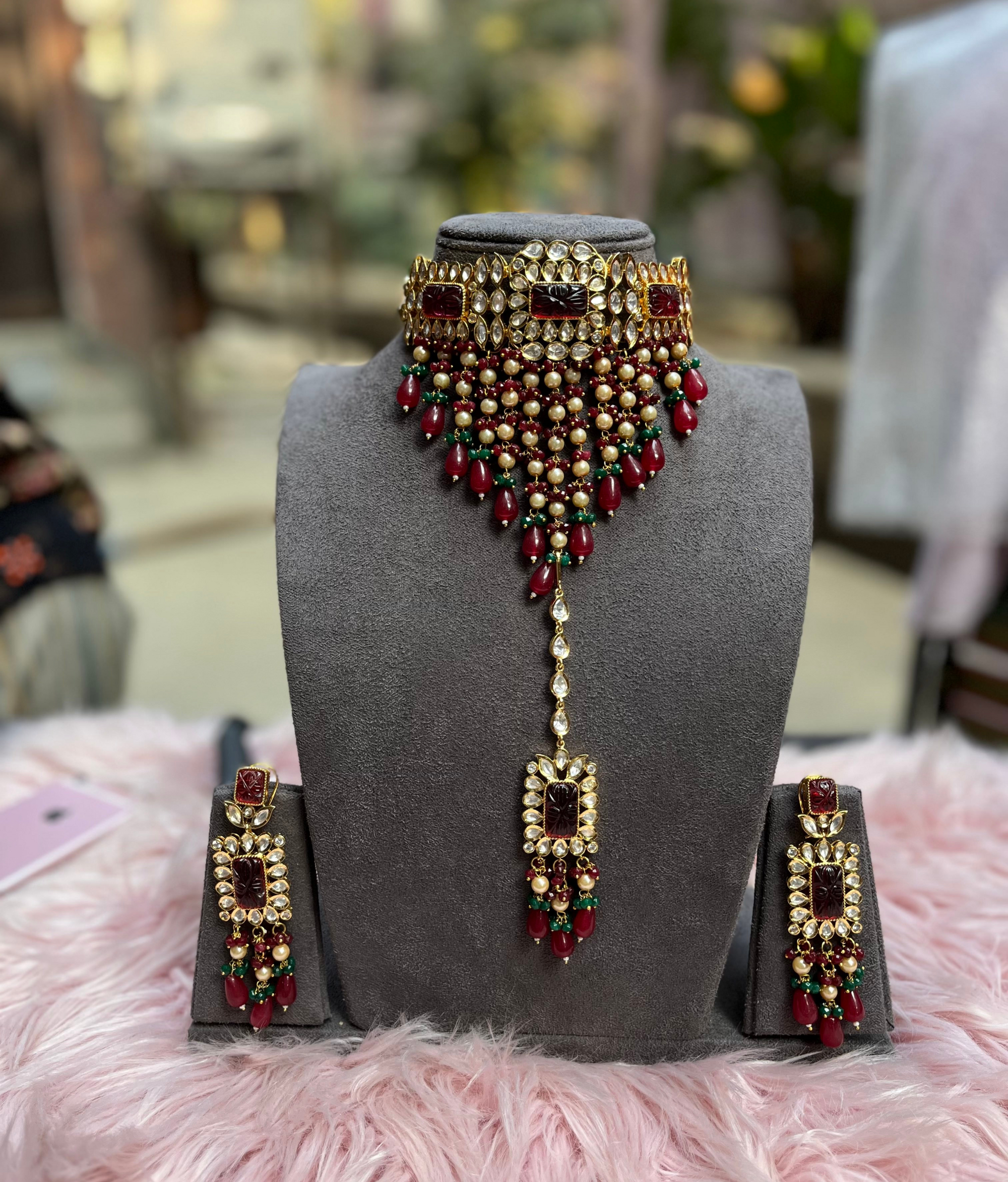 Simar Tayni Polki Kundan Necklace Set