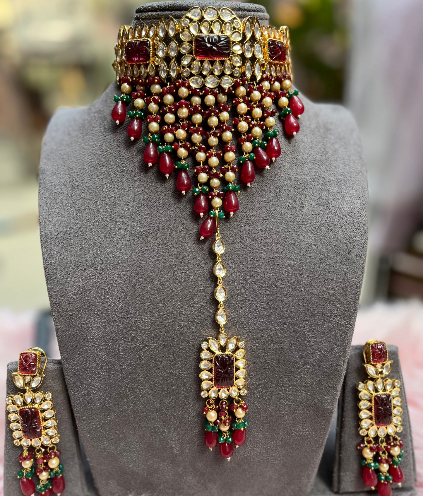 Simar Tayni Polki Kundan Necklace Set