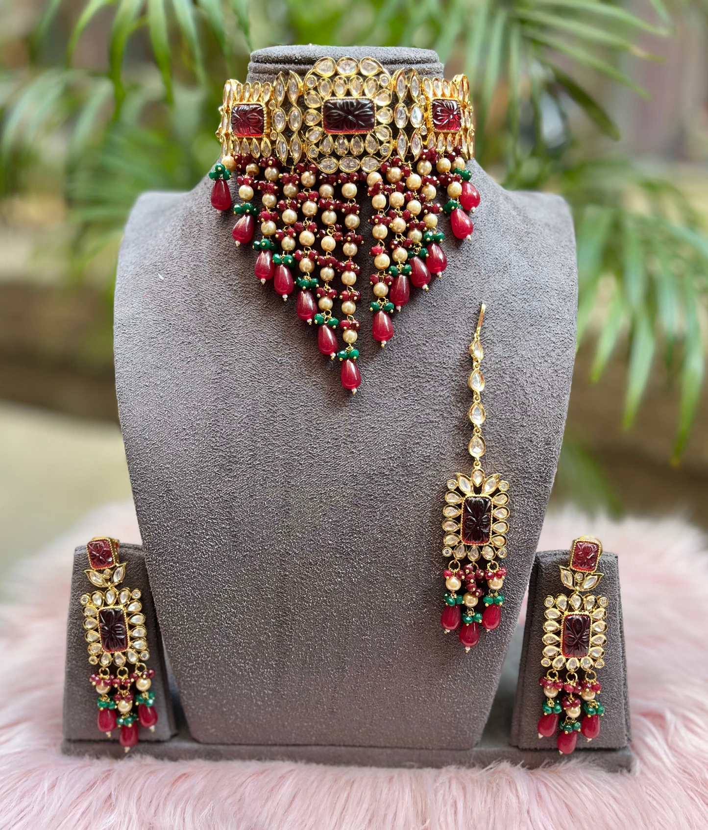 Simar Tayni Polki Kundan Necklace Set